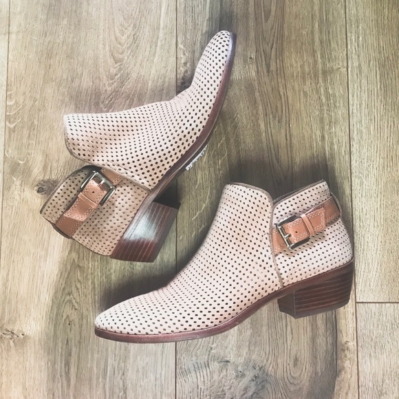 Sam Edelman Shoes - Leather Ankle Booties Sam Edelman Perforated SZ 8